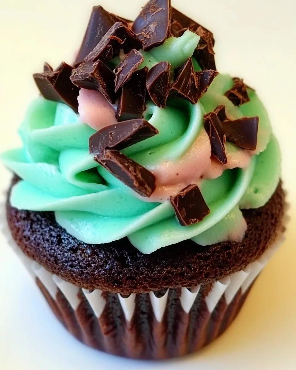 Amazing Dark Chocolate Creme de Menthe Cupcakes shot