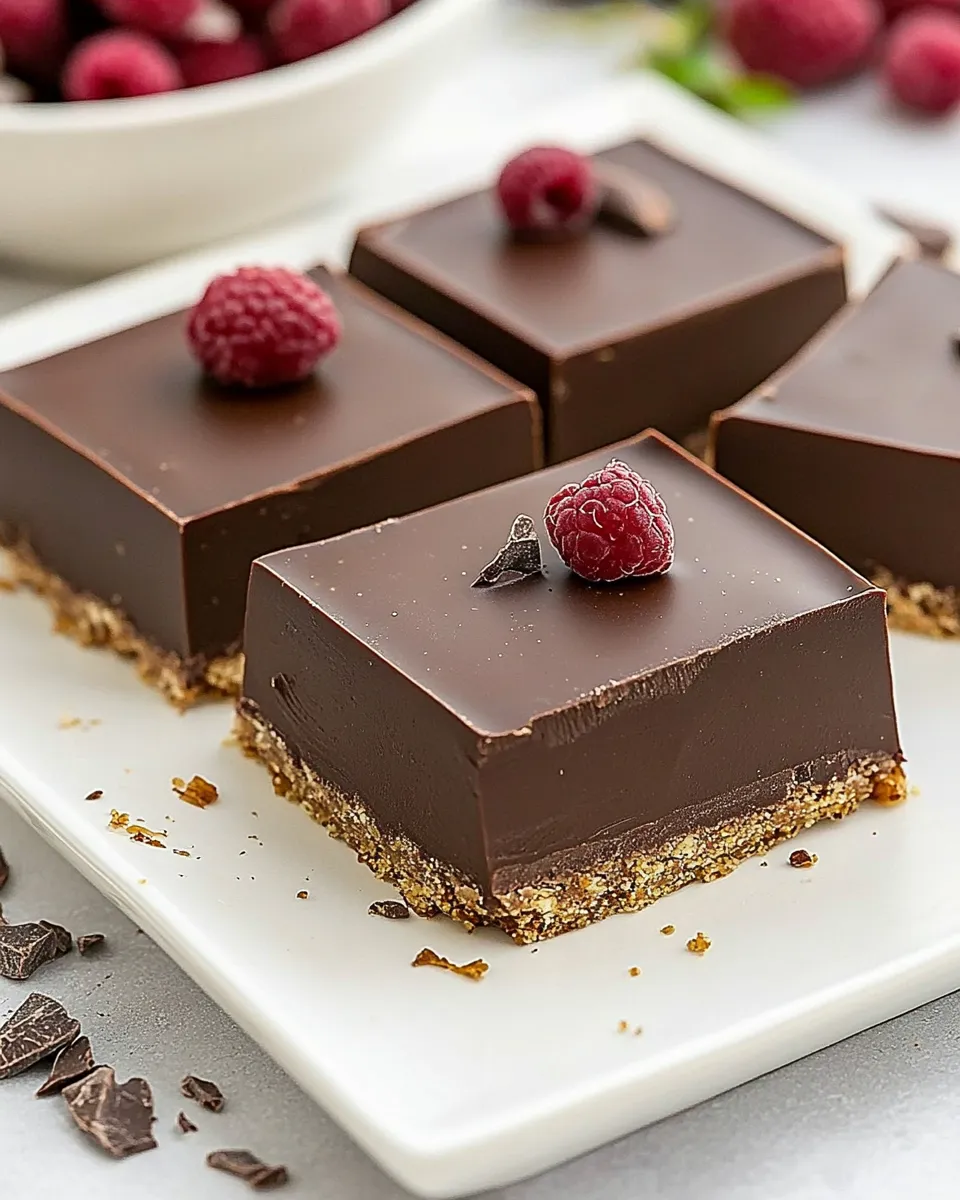 Delicious Dark Chocolate Mousse Bars shot