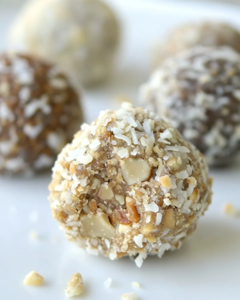 Homemade Date, Coconut & Walnut Truffles recipe photo