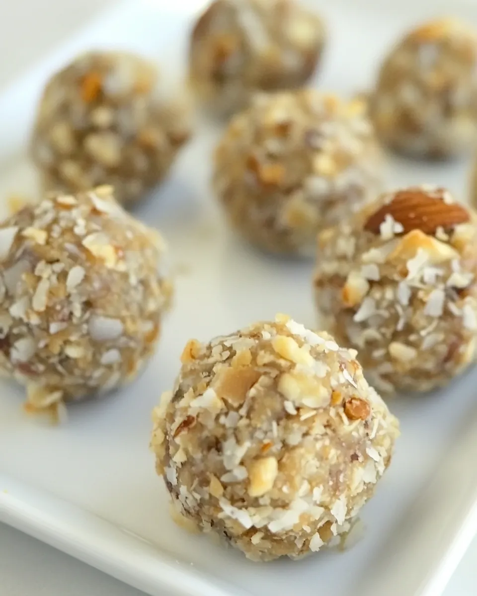 Delicious Date, Coconut & Walnut Truffles food shot