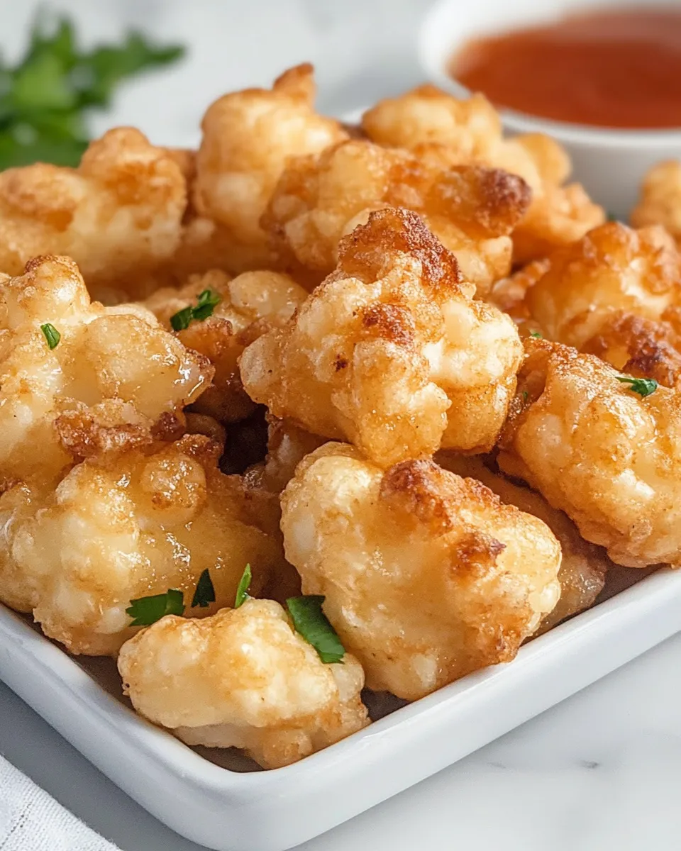 Delicious Deep-Fried Cauliflower shot
