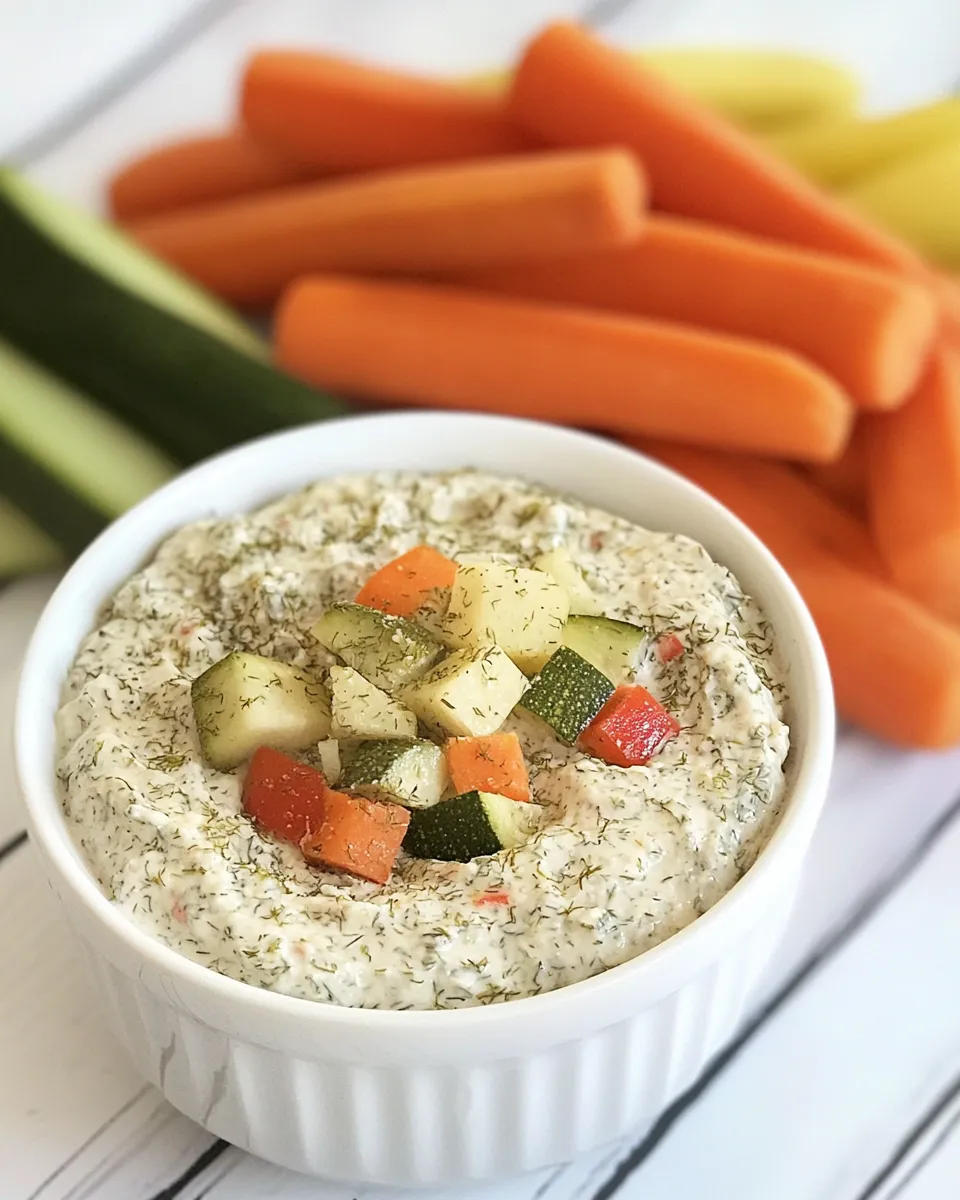 Delicious Dill Veggie Dip shot