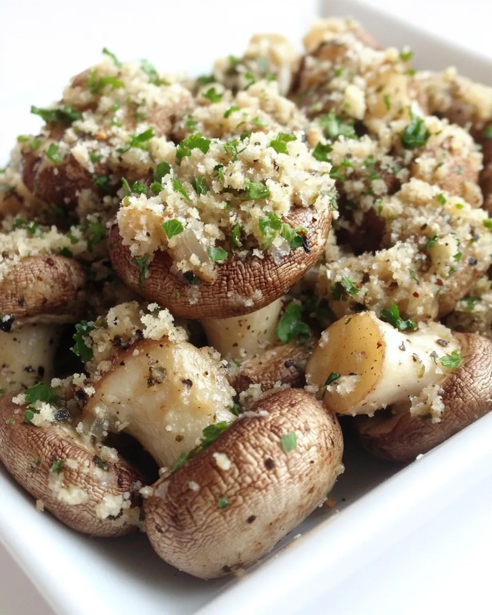 Delicious Dinas Lazy Un-Stuffed Mushrooms image
