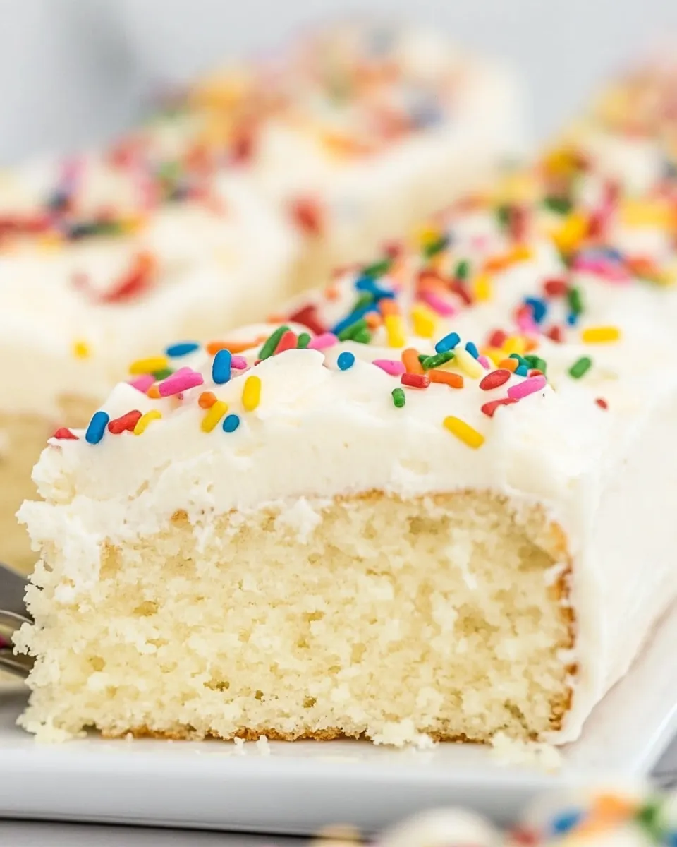 Easy Doctored Cake Mix White Sheet Cake photo
