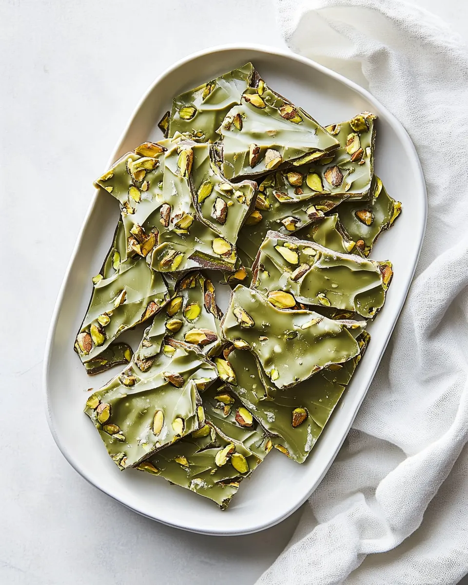 Homemade Double Chocolate Matcha Bark with Toasted Pistachios photo