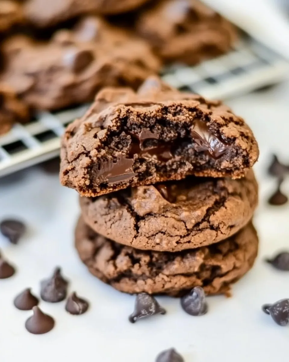 Classic Double Chocolate Pudding Cookies image