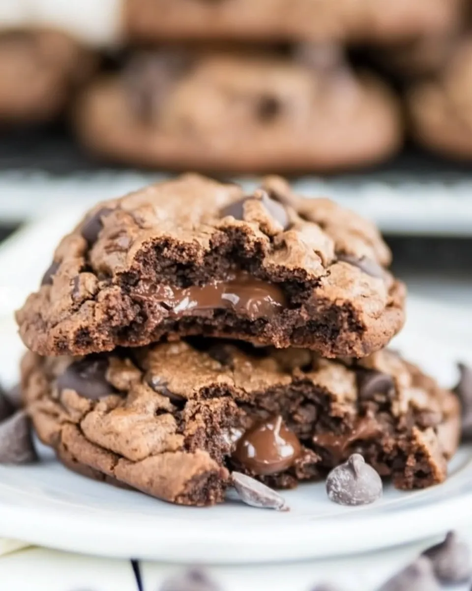 Easy Double Chocolate Pudding Cookies recipe photo