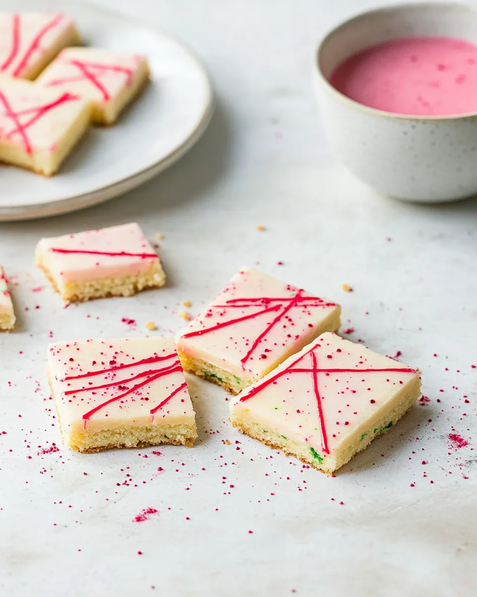Classic Earl Grey Shortbread with Blood Orange Glaze food shot
