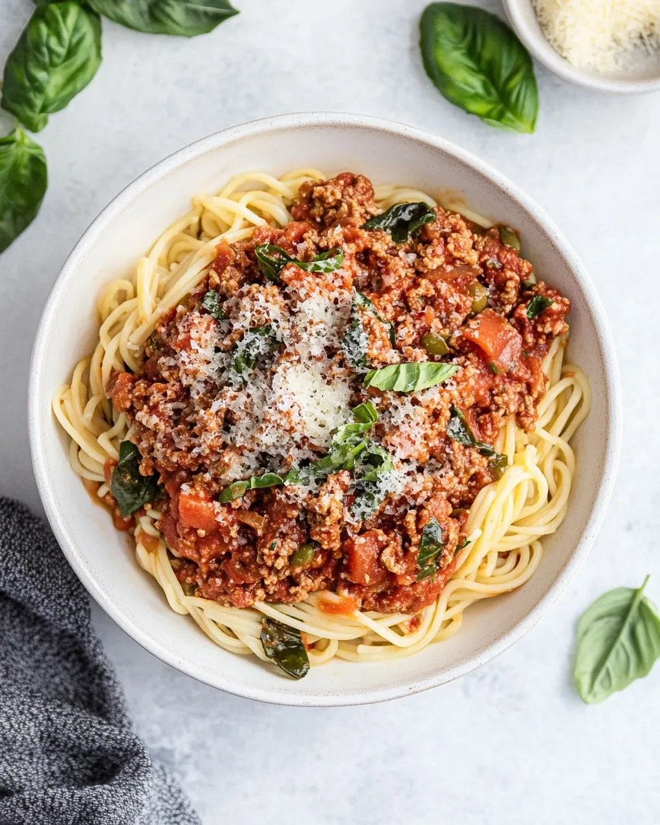 Quick Easy 20 Minute Turkey Bolognese recipe photo