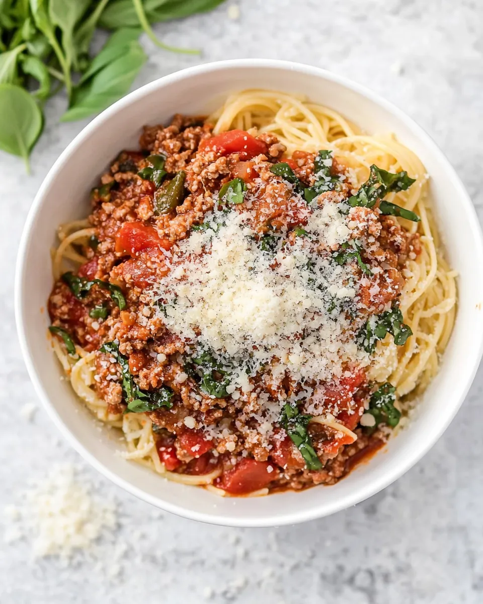 Delicious Easy 20 Minute Turkey Bolognese shot