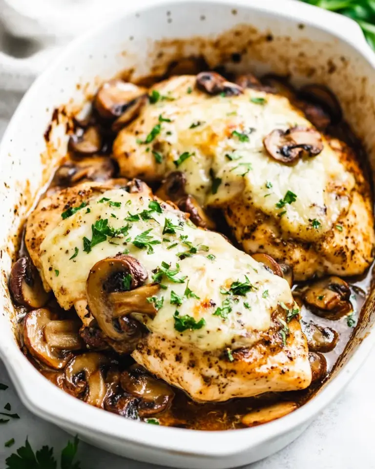 Homemade Easy Baked Mushroom Chicken photo