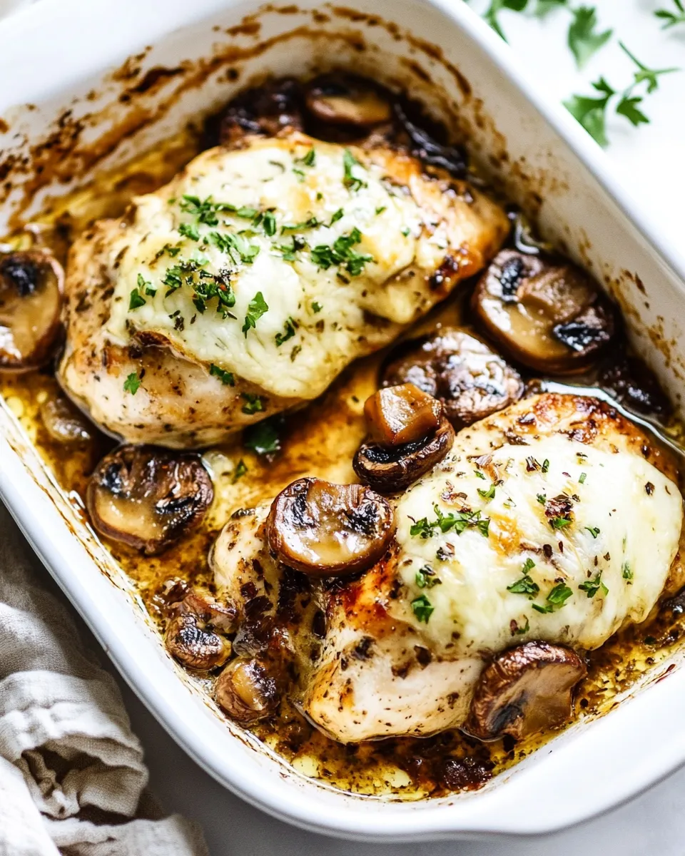 Classic Easy Baked Mushroom Chicken image