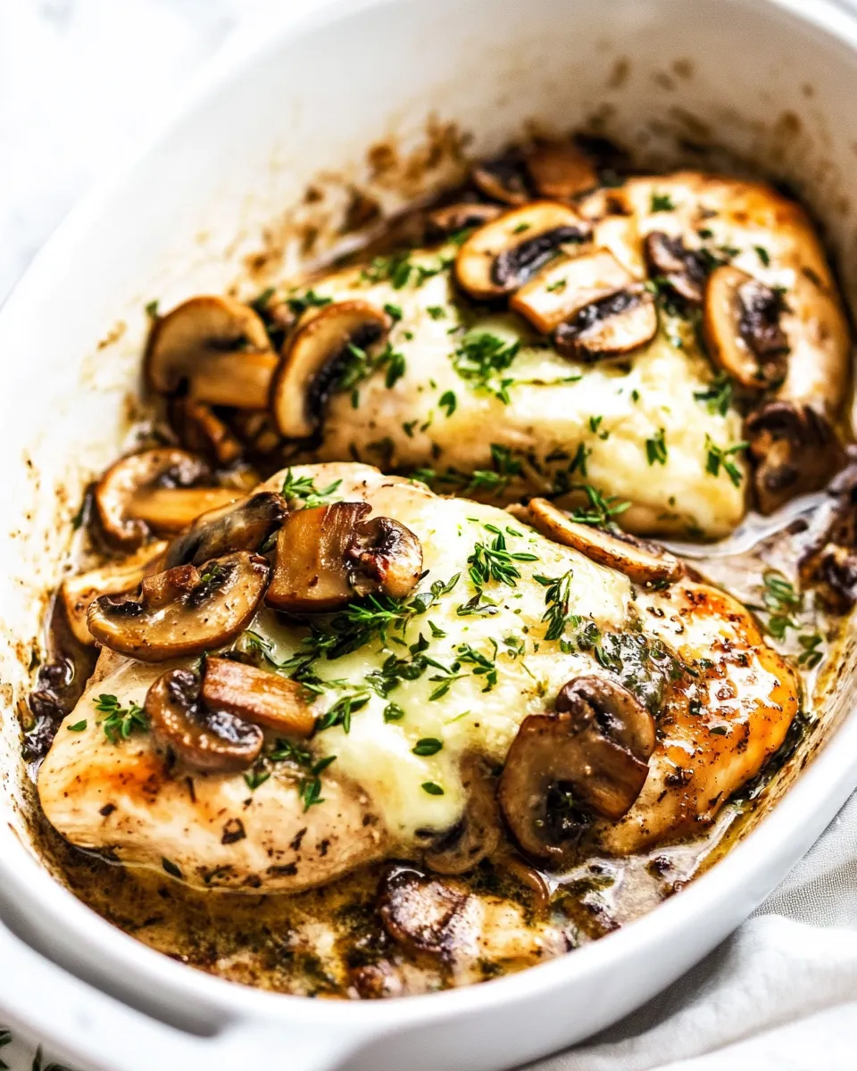 Delicious Easy Baked Mushroom Chicken recipe photo