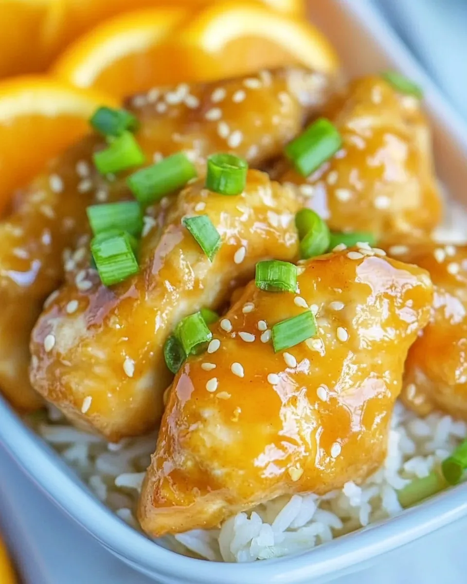 Delicious Easy Baked Orange Chicken shot