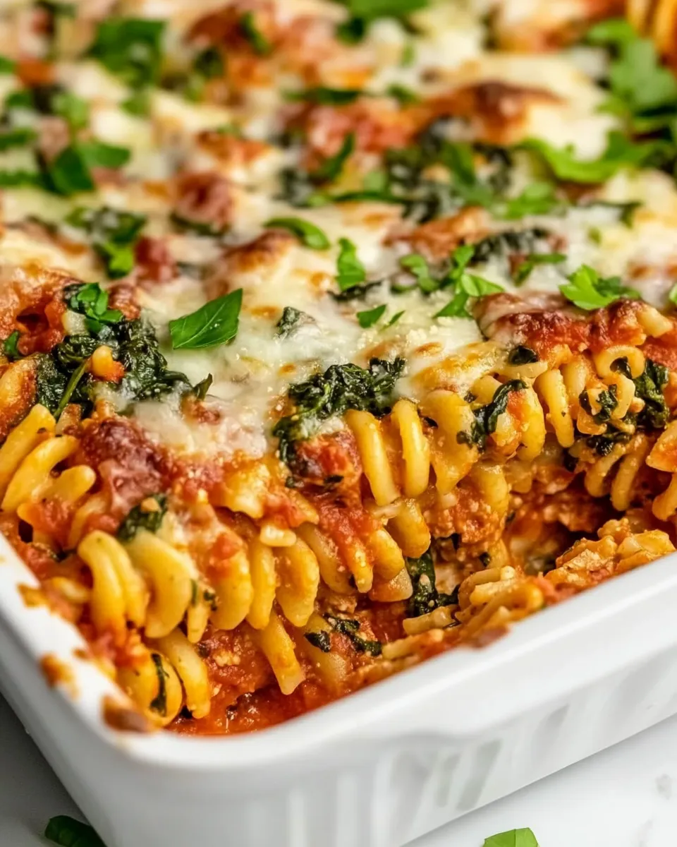 Classic Easy Baked Pasta with Spinach image