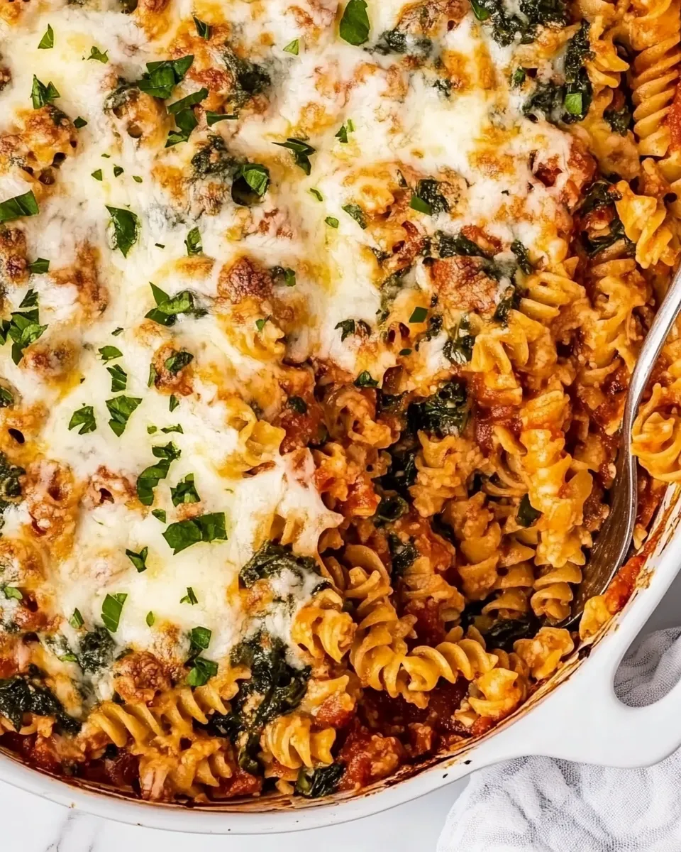 Delicious Easy Baked Pasta with Spinach recipe photo