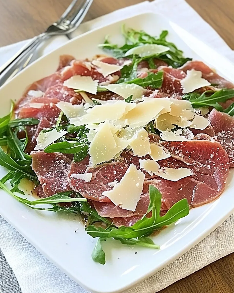 Quick Easy Beef Carpaccio shot