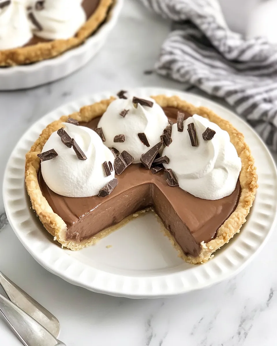 Quick Easy Chocolate Cream Pie shot