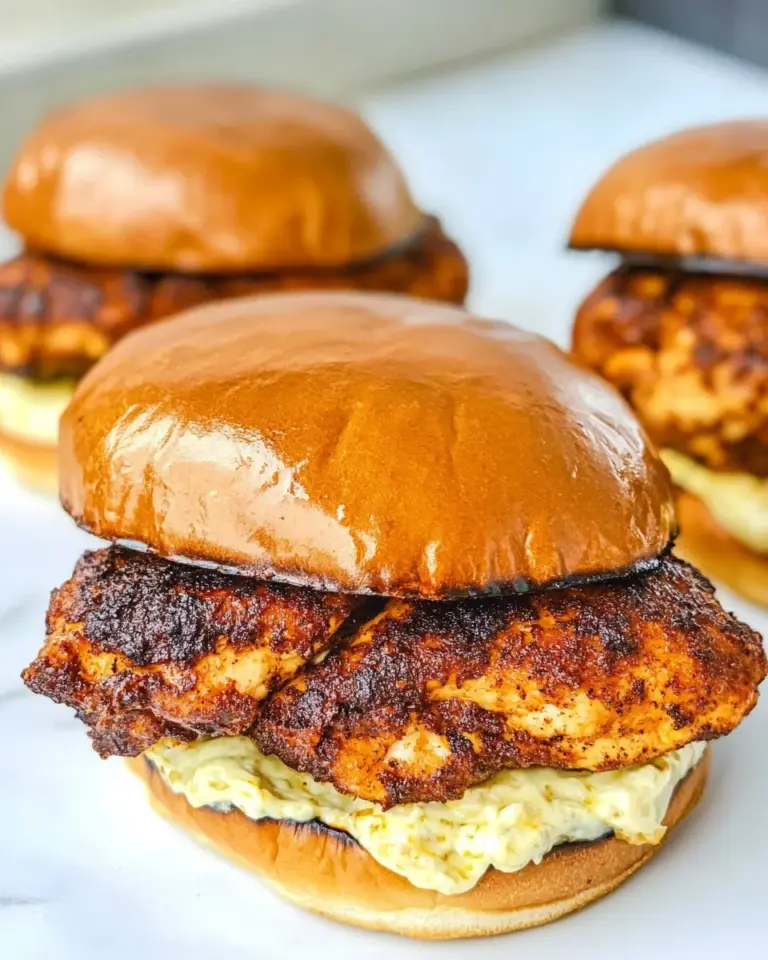 Homemade Easy Copycat Popeyes Blackened Chicken Sandwich Recipe photo