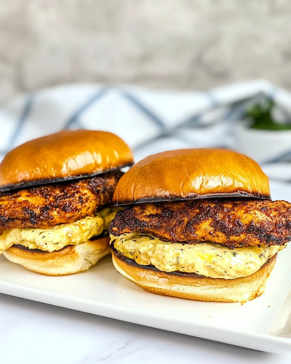 Classic Easy Copycat Popeyes Blackened Chicken Sandwich Recipe image
