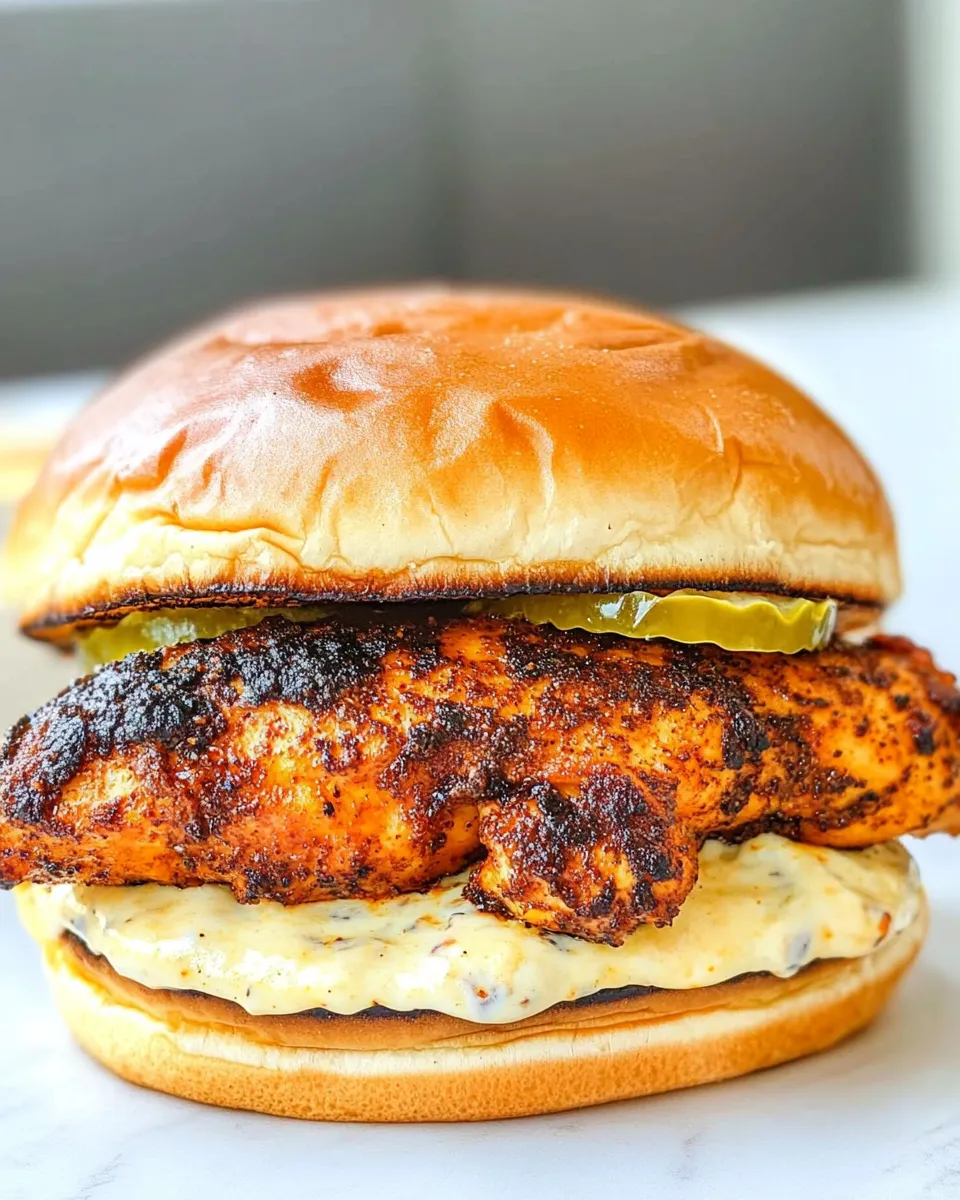 Quick Easy Copycat Popeyes Blackened Chicken Sandwich Recipe recipe photo