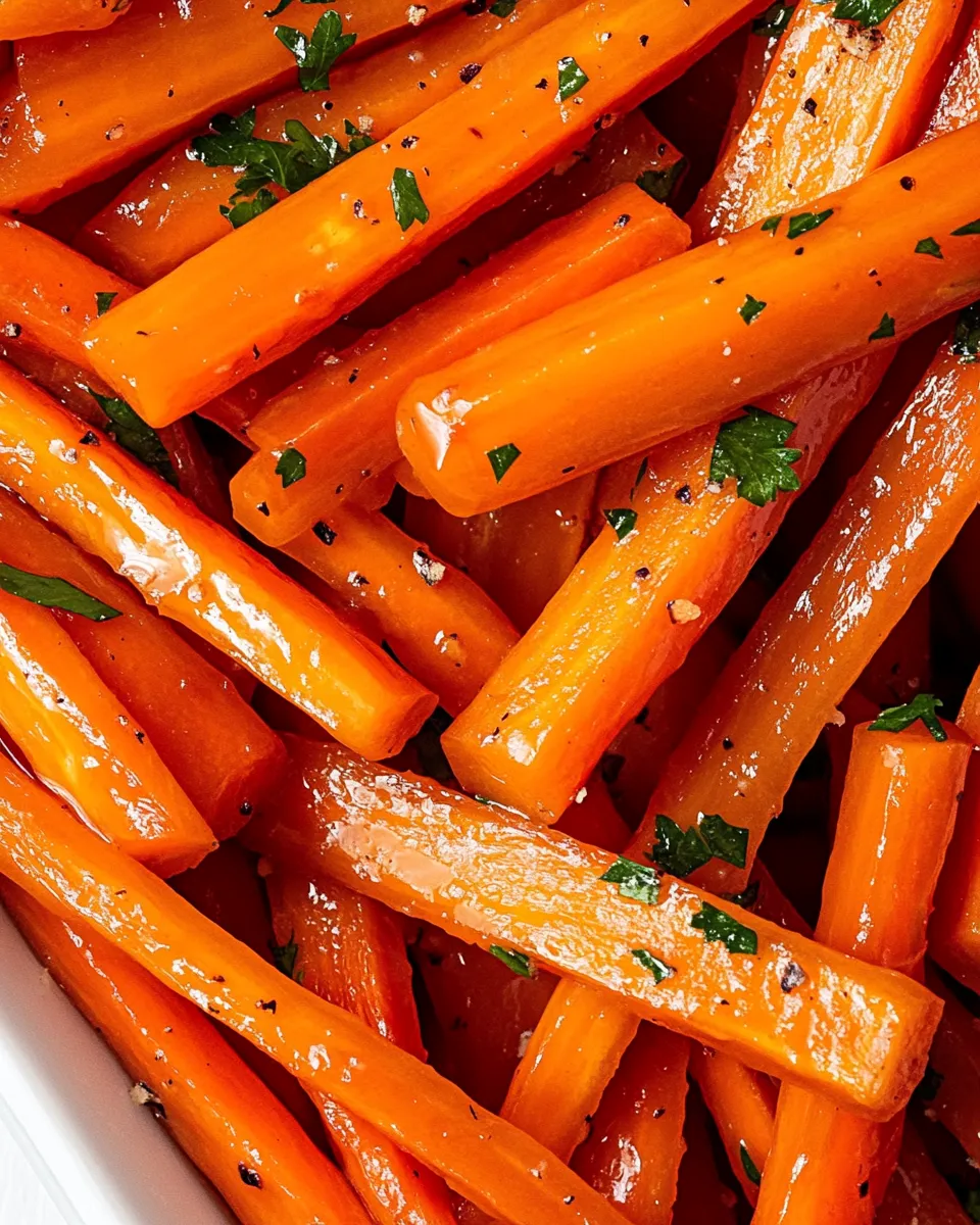 Quick Easy Glazed Carrots shot