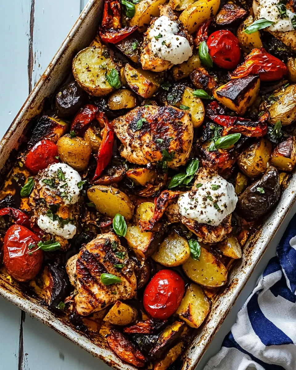 Healthy Easy Greek Sheet Pan Chicken Souvlaki and Potatoes. picture