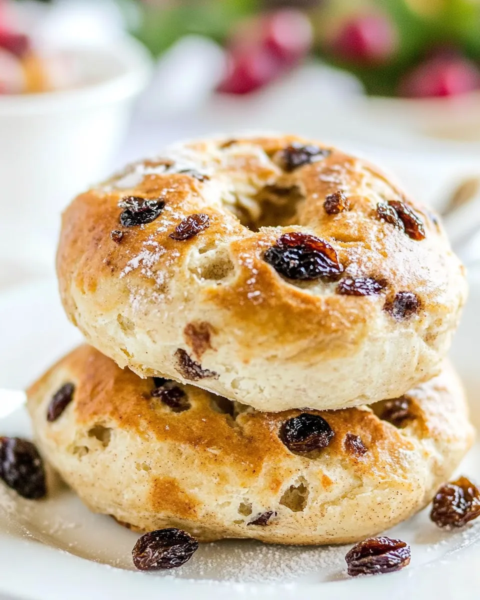 Delicious Easy Homemade Cinnamon Raisin Bagels shot