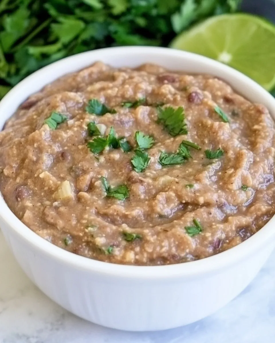Quick Easy Homemade Refried Beans Recipe recipe image