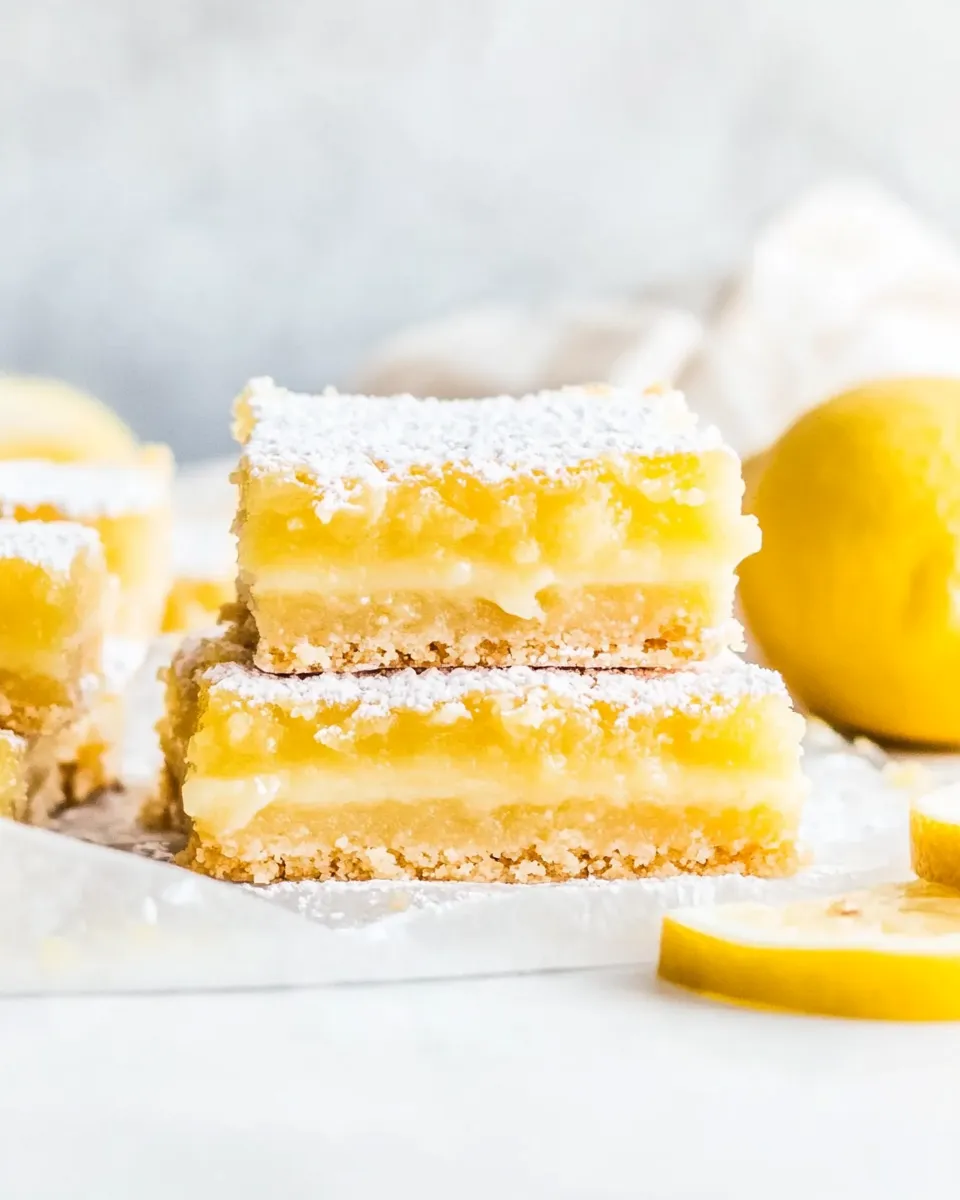 Delicious Easy Lemon Bars Recipe shot