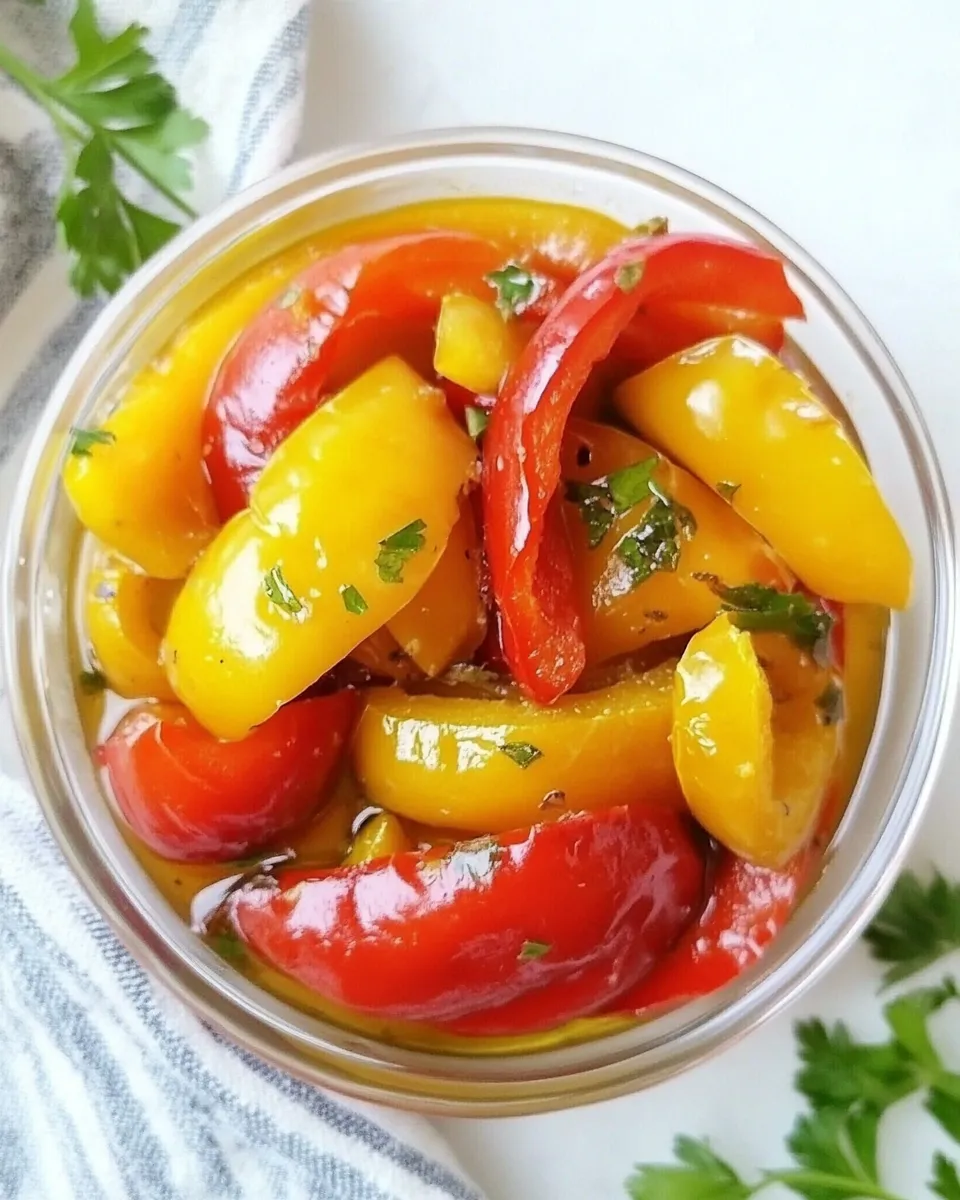 Homemade Easy Marinated Roasted Peppers Recipe photo