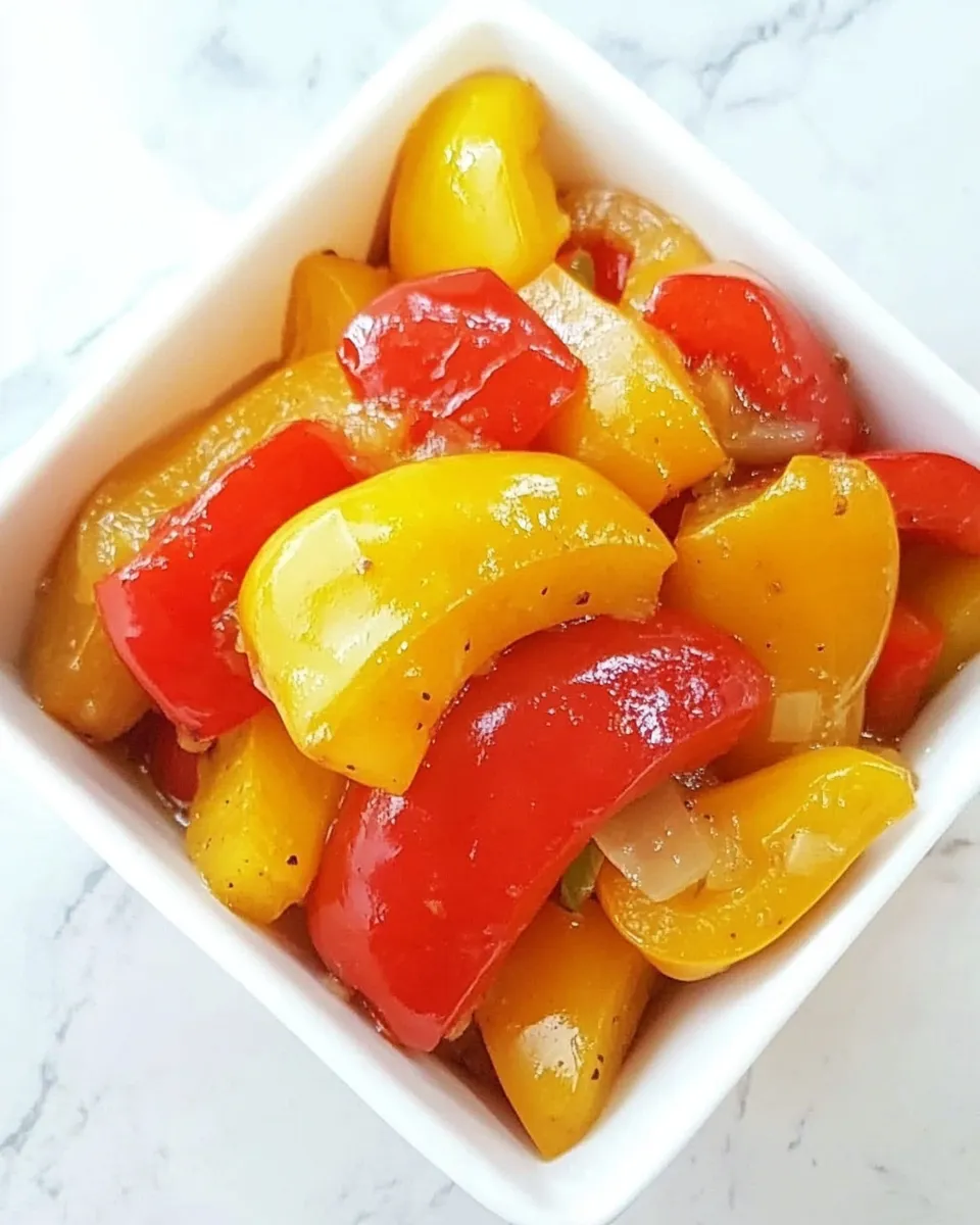 Savory Easy Marinated Roasted Peppers Recipe image