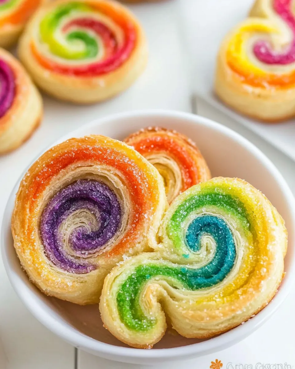 Quick Easy Palmiers (Rainbow Palmiers) shot