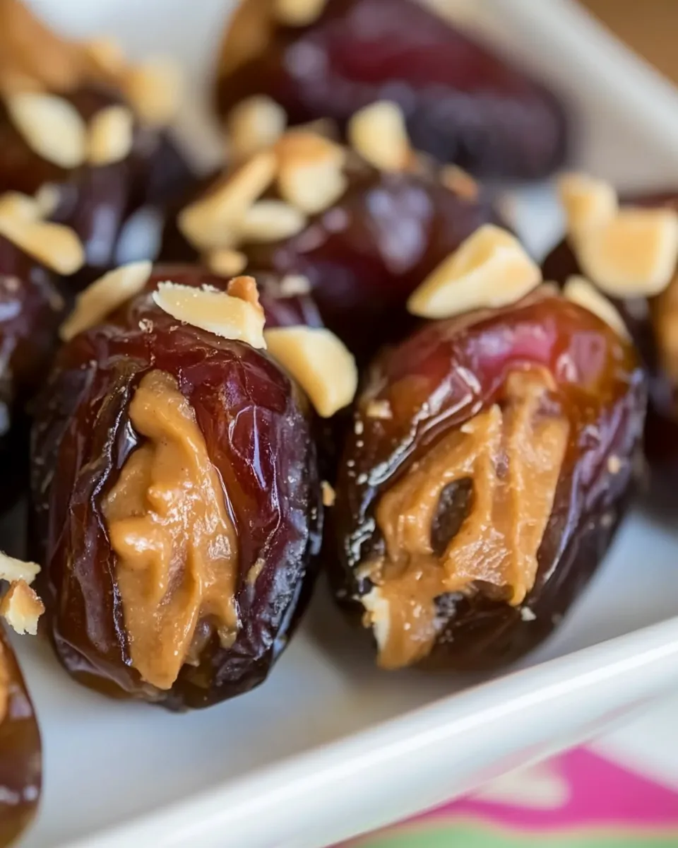 Delicious Easy Peanut Butter Stuffed Dates recipe photo