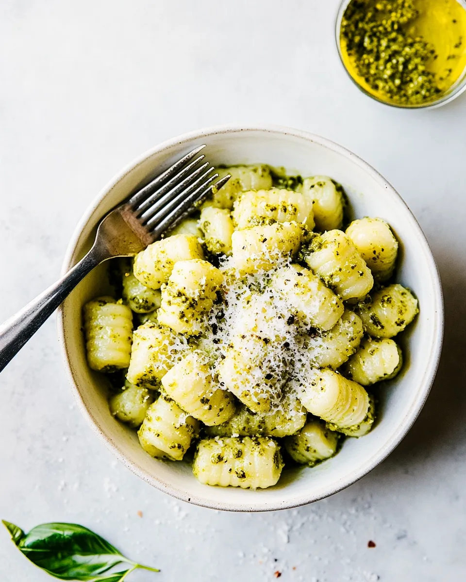 Quick Easy Pesto Gnocchi Recipe (Plus A Leveled Up Version!) dish photo