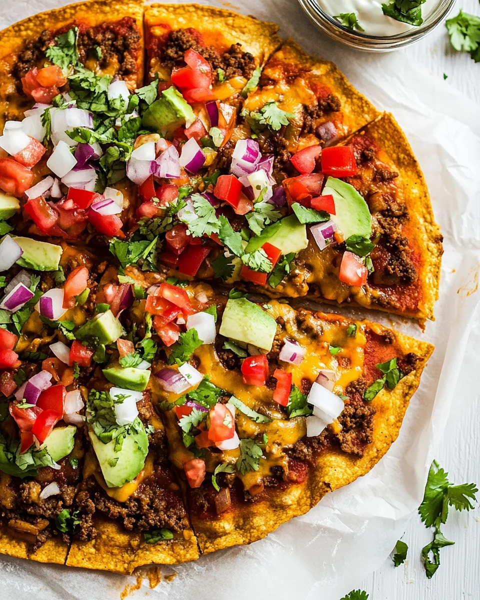 Classic Easy Taco Pizza image