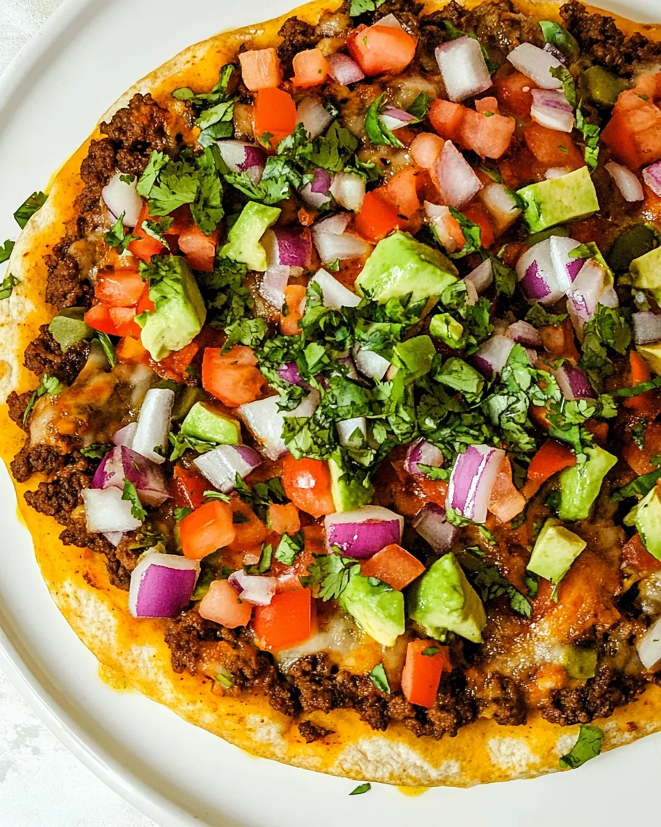 Quick Easy Taco Pizza shot