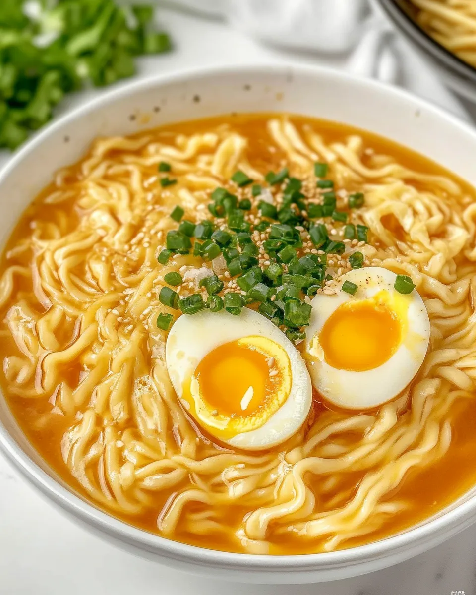 Savory Egg Drop Ramen shot