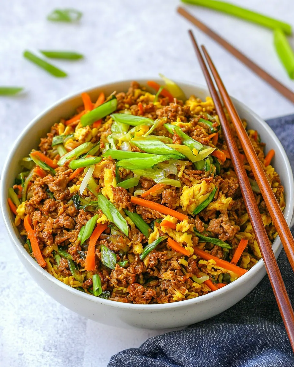 Easy Egg Roll in a Bowl Recipe shot