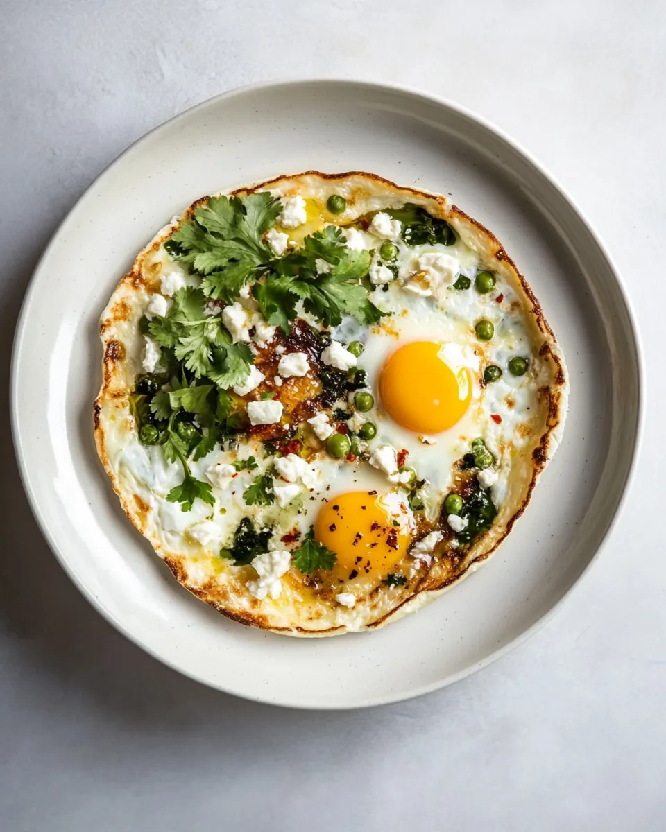 Classic Eggs fried in feta and chilli crisp oil (viral recipe) image