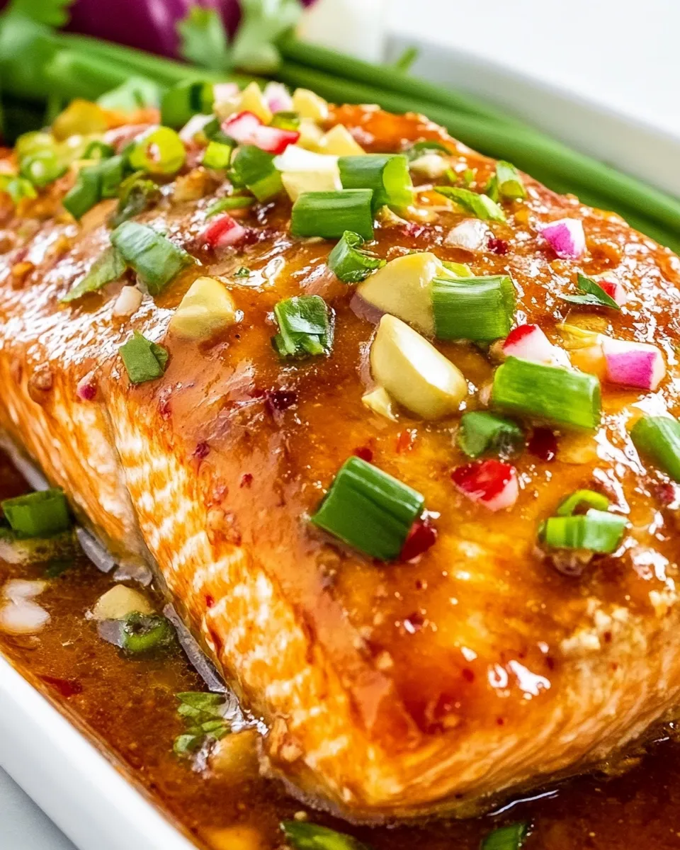 Delicious Firecracker Baked Salmon image