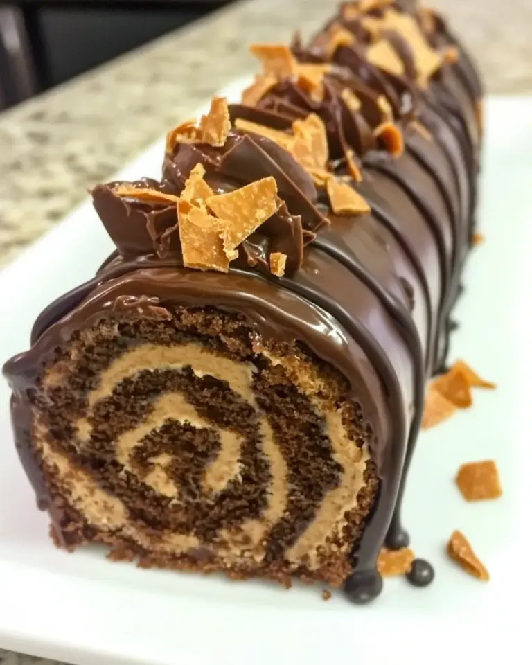 Homemade Flourless Reeses Chocolate Cake Roll photo