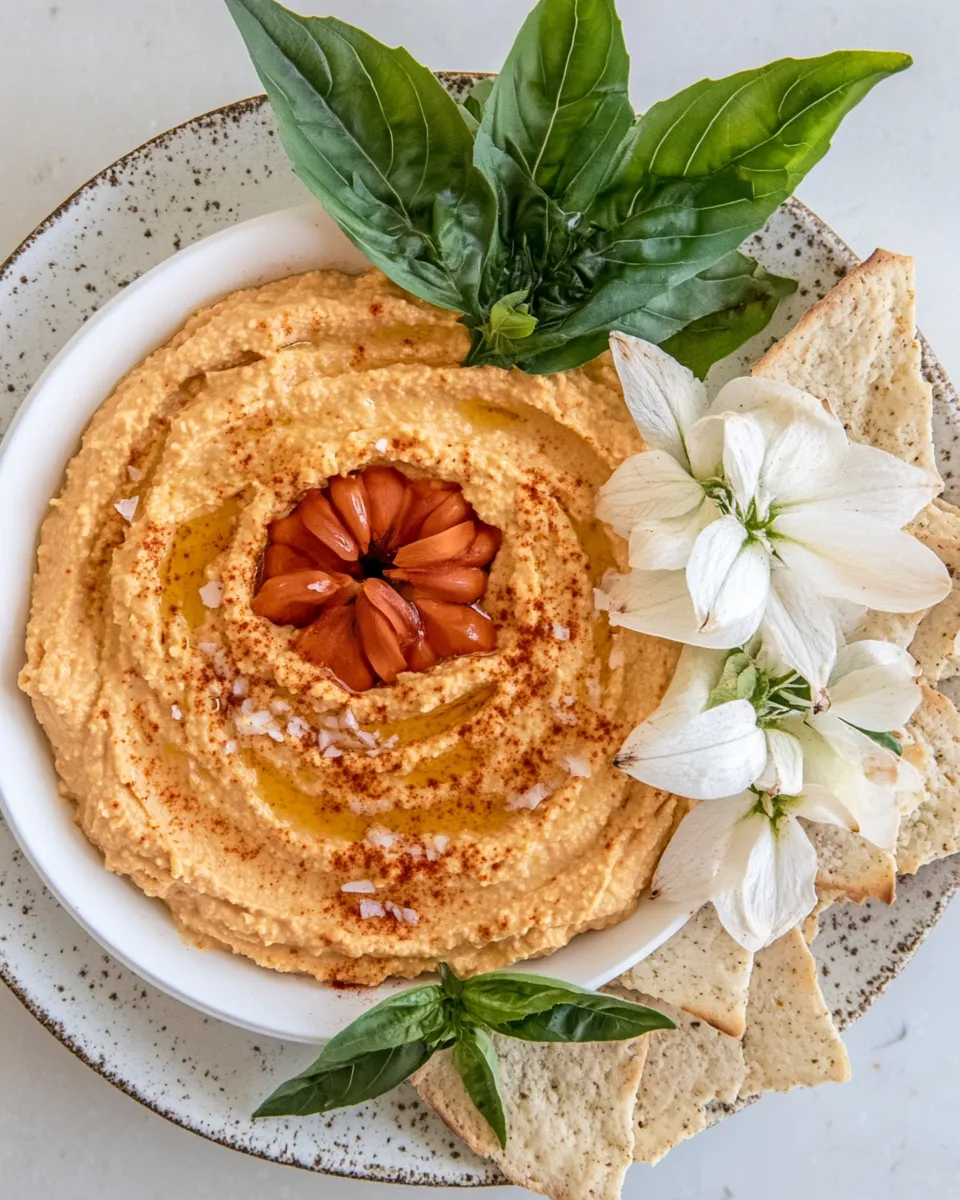 Healthy Flower Hummus Platter dish photo
