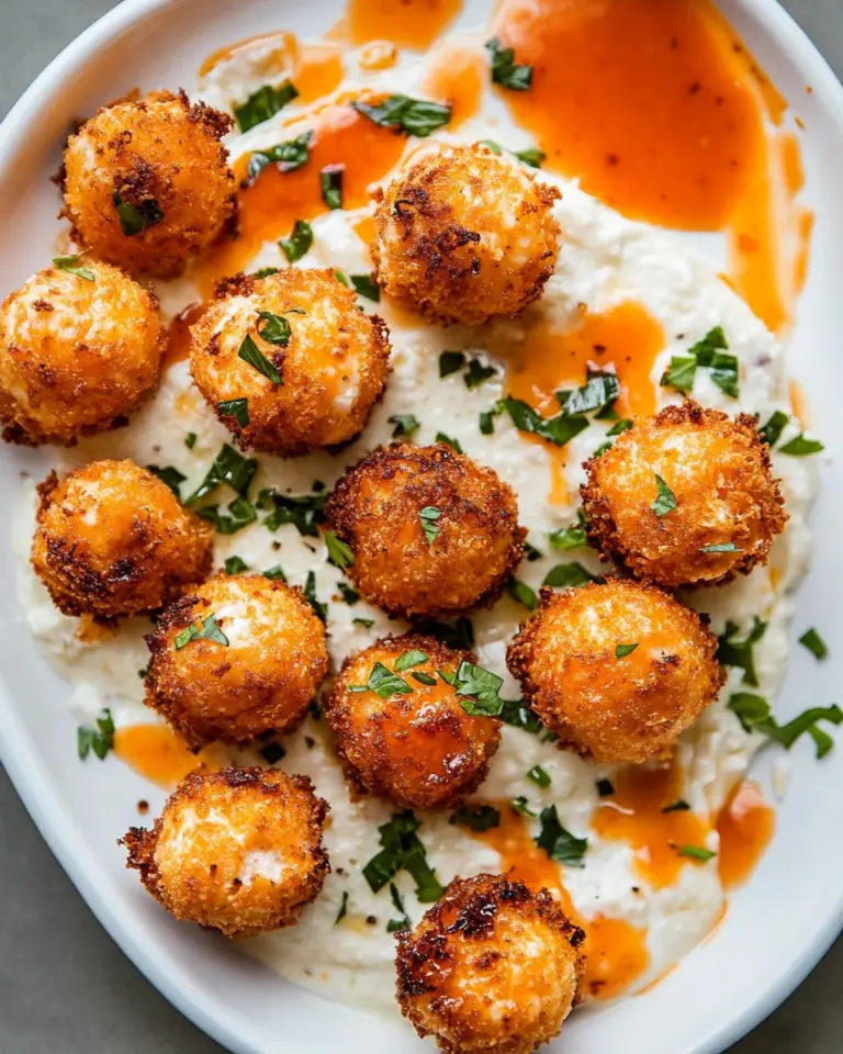 Simple Fried Buffalo Goat Cheese Balls. photo