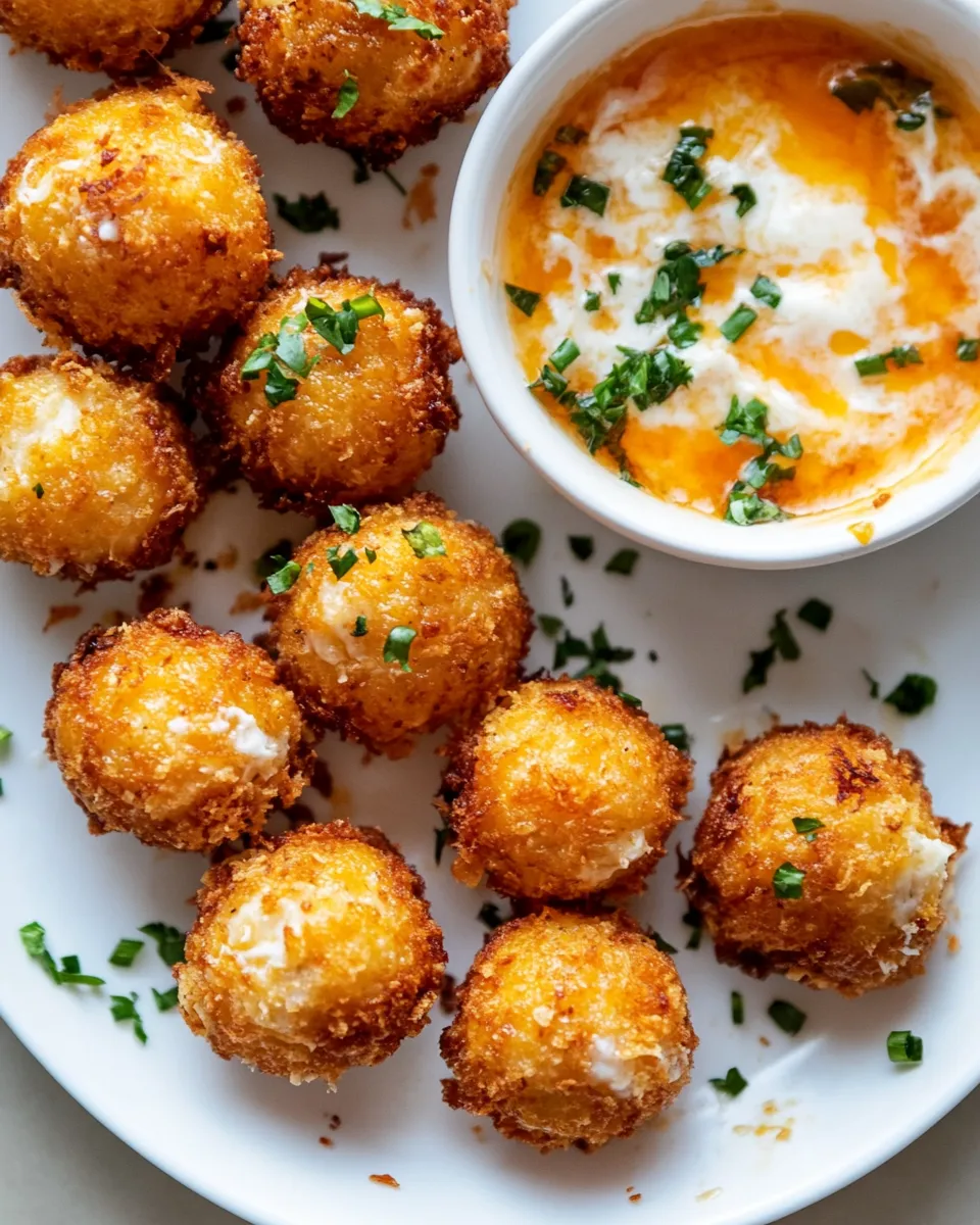 Best Fried Buffalo Goat Cheese Balls. shot