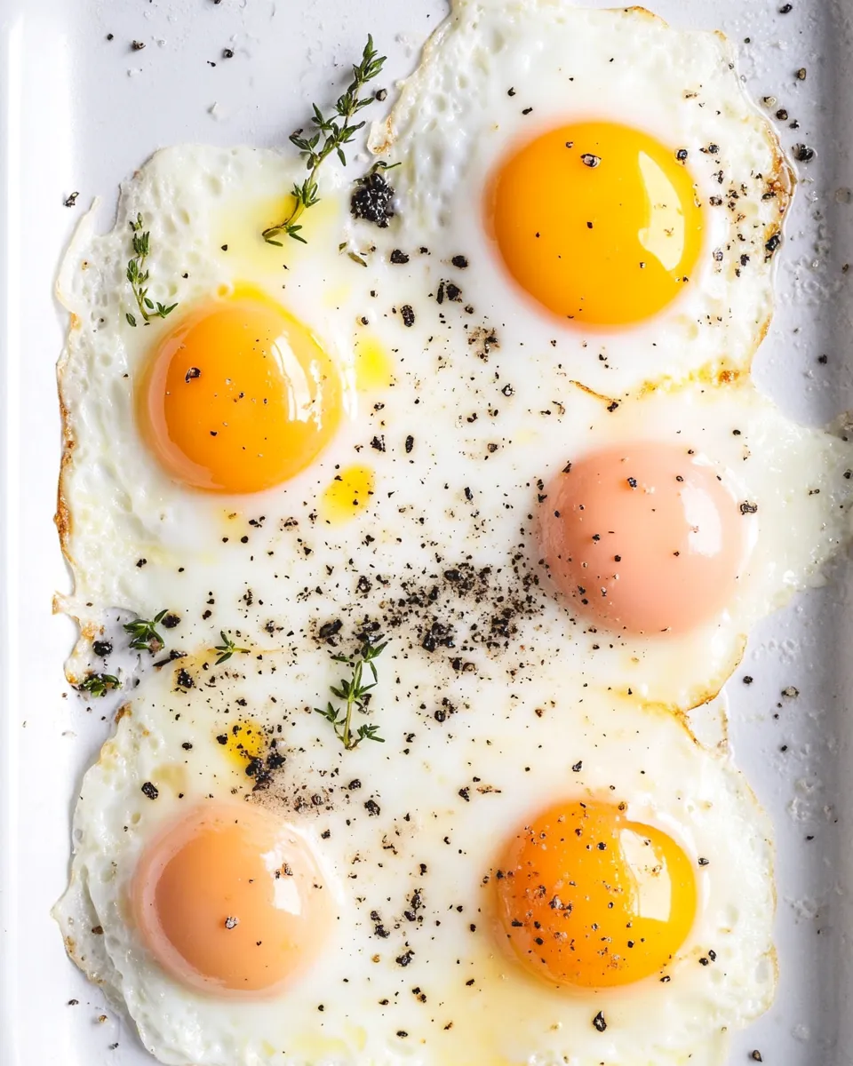 Classic Fried Eggs In The Oven (Sheet Pan) recipe photo