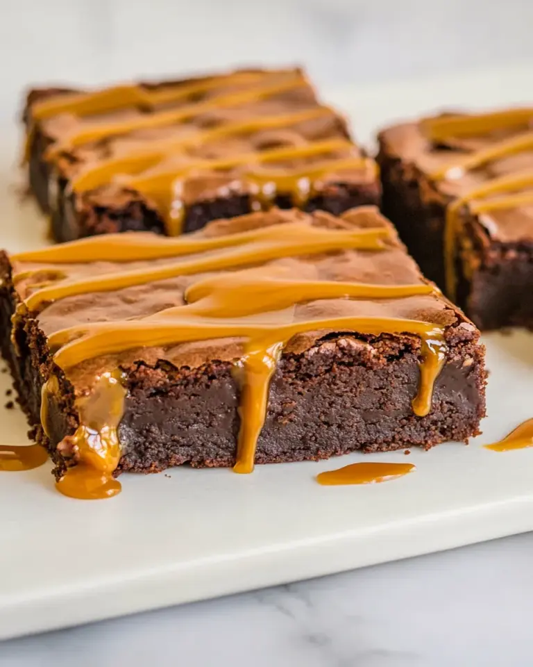 Homemade Fudgy Caramel Brownies photo