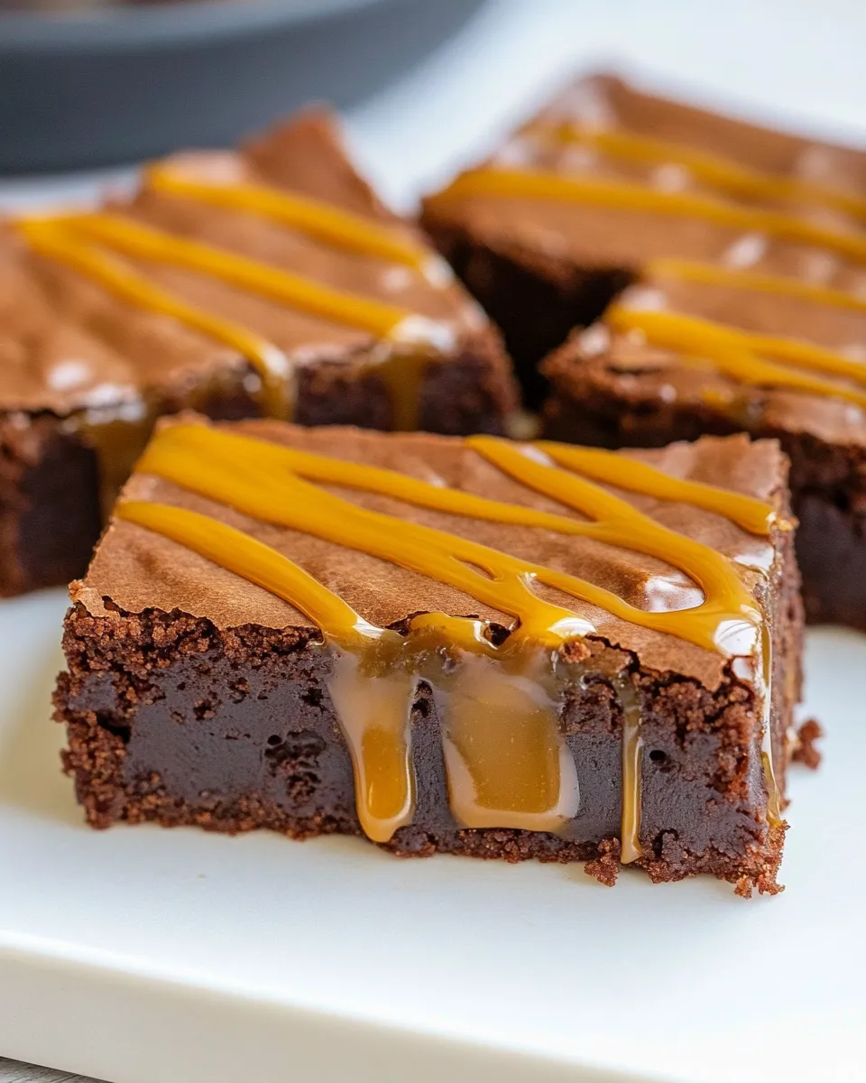 Easy Fudgy Caramel Brownies recipe photo