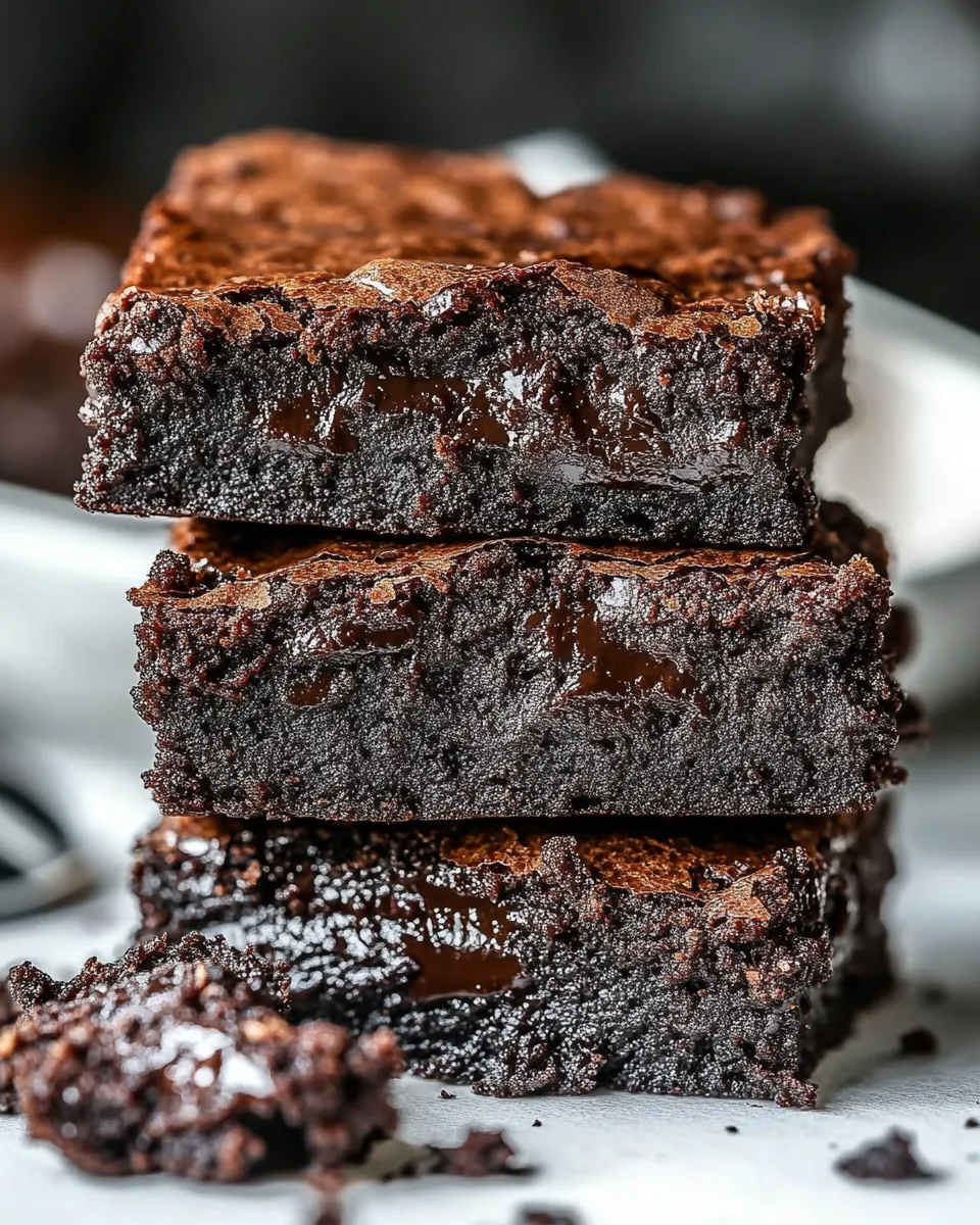 Delicious Fudgy Cocoa Brownies shot