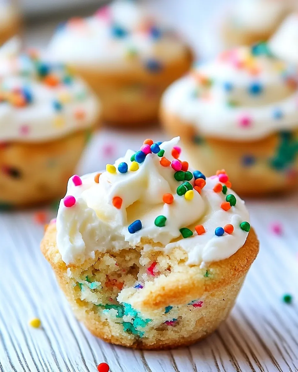 Classic Funfetti Sugar Cookie Cups with Vanilla Frosting recipe photo